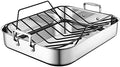 Le Creuset Stainless Steel Roasting Pan with Nonstick Rack, 16.25" x 13.25"