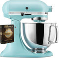 KitchenAid Artisan Series 5 Quart Tilt Head Stand Mixer with Pouring Shield KSM150PS, Mineral Water Bundle with Deco Essentials Exclusive CPS 1 Year Extended Protection Pack