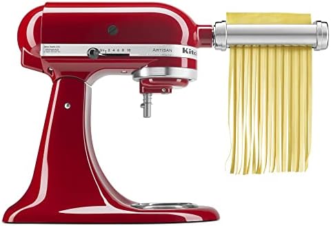 Kitchenaid Artisan Mini Plus 3.5-Qt. Tilt-Head Stand Mixer with Flex Edge Beater and 3-Piece Pasta Roller & Cutter Set Attachment, Silver