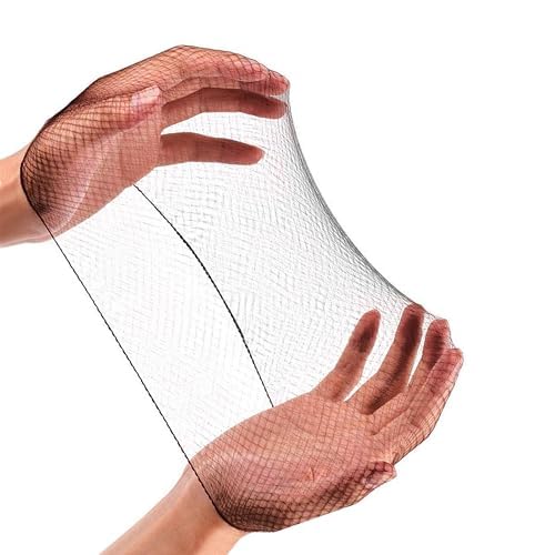 Invisible Hair Nets for Women & Men | Pack of 100 | Elastic 24" Mesh Hair Net for Buns, Long Hair & Short Hair - Hairnets for Ballet Dancers, Sleeping, Wig Storage, Food Service & More