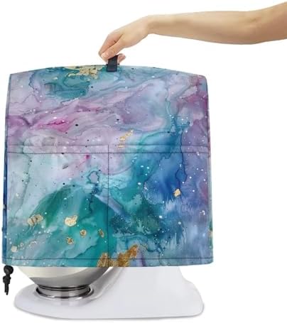 Marble Design Stand Mixer Cover for Kitchen Decor Waterproof Mixer Dust Cover Fits All Tilt Head & Bowl Lift Models Kitchen Aid Mixer Covers Protector