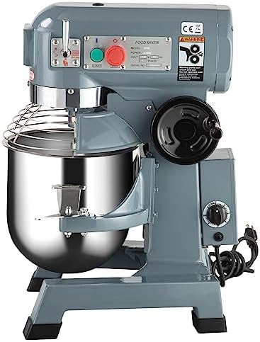 10Qt Food Mixer, 450W, 3-Speed Commercial Stand Mixer with tainless steel bowl, dough hook, whisk, Heavy duty mixer with safety guard, perfect for bakeries, restaurants, pizzerias and kitchens