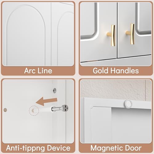 Polup Wall Cabinet with Doors, Small Hanging Cabinet for Kitchen Pantry