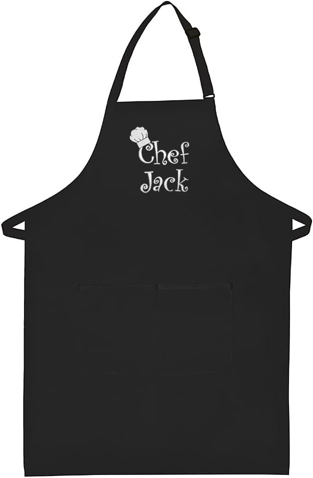 Made in the USA Personalized Embroidered Premium Adult Apron for Men Women Fathers Mothers Day Kitchen BBQ Grilling Gift
