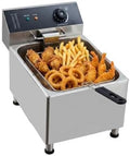 11L Electric Deep Fryer with Basket & Oil Separator Plate, 1700W, Adjustable Temperature, Oil Drain Valve for Easy Cleaning, Stainless Steel for Home & Commercial Use