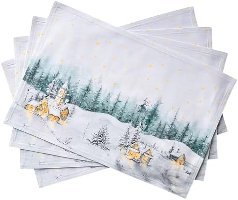 Maison d' Hermine Placemats Set of 4 Reusable 100% Cotton (13"x19")