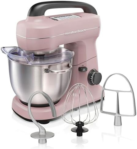 Hamilton Beach 4 Qt Electric Stand Mixer With 7 Speeds, Easy-Carry Handle