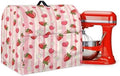 Cute Strawberry and Flower Stand Mixer Covers Compatible with 6-8 Quarts Kitchen Aid Stand Mixer Dust Protector Cover Organizers with Handle Pocket Pink