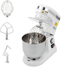 Restaurantware Hi Tek 5.3-Qt Electric Stand Mixer 1 Tilt-Head Kitchen Mixer With Stand - Includes Dough Hook Whisk & Beater 110V/60Hz White Aluminum Stand Mixer Up To 660 RPM