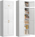 Polup 86" Tall Metal Kitchen Pantry Storage Cabinet with Doors and Shelves