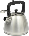 Mr. Coffee Armidale 2.5QT Whistling Tea Kettle, Large Brushed Stainless Steel Kettle for Stovetop, Durable Fast-Boil Tea Pot by MrCoffee