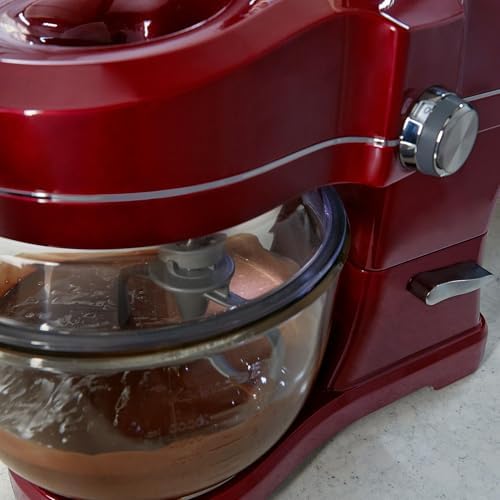 Kenmore 849083 Elite Ovation 49083 Exclusive Pour-In Top, 5 quart Tilt-Head Kitchen Stand Mixer, One Size, Red Burgundy