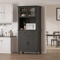 Takywep 72 in Tall Kitchen Pantry Cabinet, Kitchen Hutch Bar Cabinet
