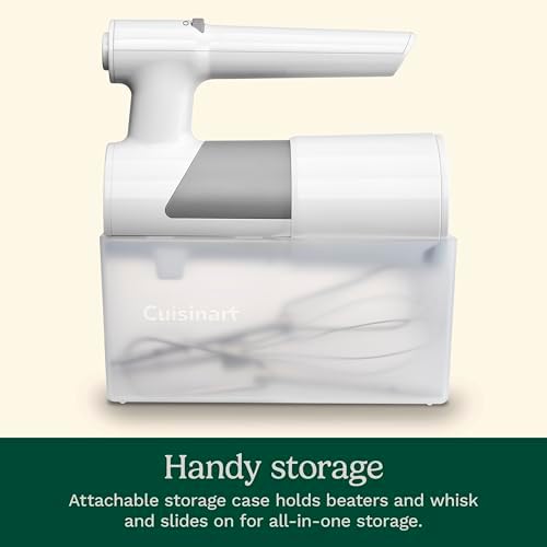 Cuisinart 5 Speed Hand Mixer with Storage Case, White, HM-150S