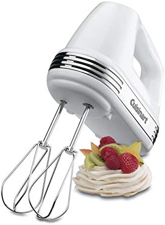 Cuisinart HM-70 Power Advantage 7-Speed Hand Mixer, Silver,White