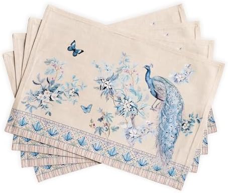 Maison d' Hermine Placemats Set of 4 Reusable 100% Combed Cotton (13"x19")