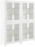 Crosley Furniture Roarke 2-Piece Glass Door Pantry Storage Cabinet Set