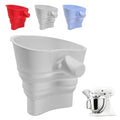 Silicone Flour Funnel for Kitchen Aid Stand Mixer, Food Grade BPA-Free Silicone Durable Funnel Fits KSM150 5-Quart Tilt-Head Mixers, Mess-Free Dishwasher Safe Baking Accessory (White)