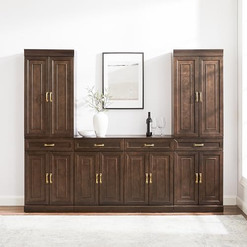 Crosley Furniture Stanton 3-Piece Pantry Storage Cabinet & Sideboard Set