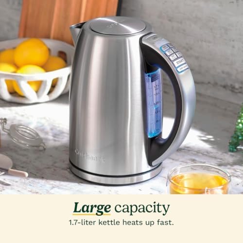 Cuisinart PerfecTemp 1.7-Liter Electric Kettle, Cordless Electric Tea Kettle, 1500W for Fast Heat-Up, 6 Preset Temperatures, 30-Minute Keep Warm, Stay Cool Nonslip Handle, Graphite Gray - Image 4