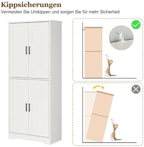 Garvee Kitchen Pantry Cabinet, 70 Inch Tall Storage Cabinet