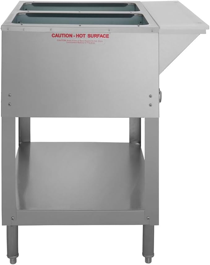 Kratos Commercial Electric Steam Table, 2 Well Stationary Hot Food Table, NSF Certified Food Warmer, 120V, 1000W (28W-109)