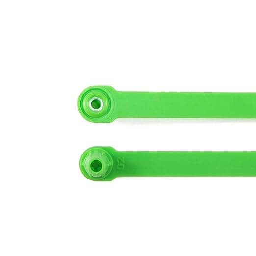 Leadseals(R) 100 PCS Green Tite-Lock Plastic Tractor Truck Trailer Door Seal Tamper Evident Security Tags Numbered Safty Disposable Locks for Trailer Logistics Shipping Transport