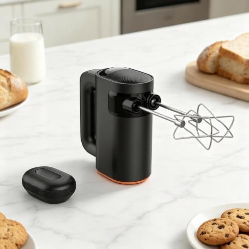 Cordless Hand Mixer Electric,Removable battery,8-Speed,LED Digital Display