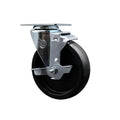 Service Caster Brand Replacement Caster for Uline Caster H-5536SWB - Swivel Top Plate Caster with 5 Inch Polyolefin Wheel and Top Lock Brake - Fits Carts, Dollies and Poly Box Trucks H-592