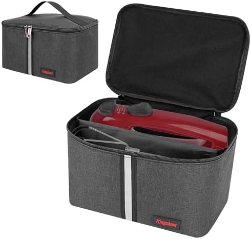 Hand Mixer Carrying Bag for KitchenAid Mixers - Compatible with 5/6/7/9 Ultra Power Speed Models, Travel Storage Box with Handle for Mixer Accessories (Case Only)-Dark Gray