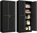 Polup Pantry Cabinet, 71" Tall Metal Storage Cabinet with Doors and Shelves