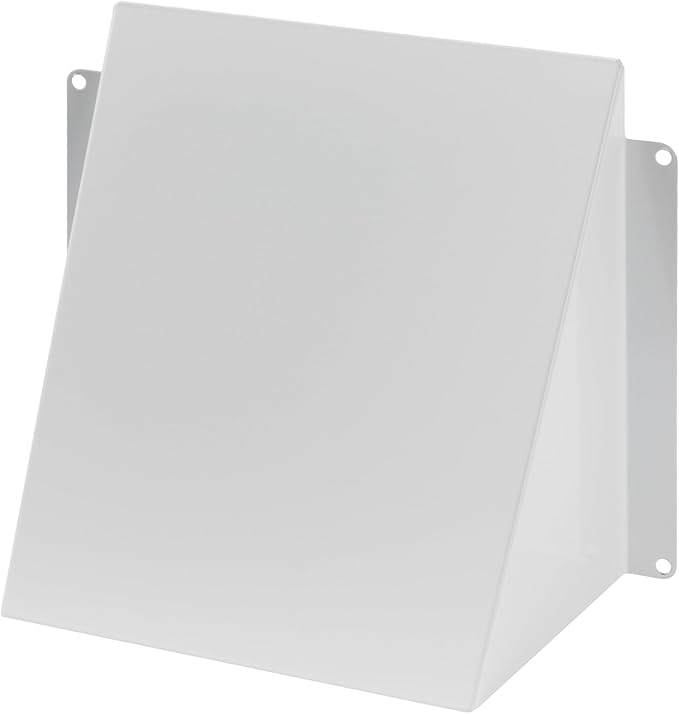 Repa Market 6 x 6 Inch White Galvanized Steel Vent Cover - Duct Exhaust/Inlet Rain Deflector - Weatherproof Guard for Ventilation Systems/Indoor/Outdoor Vent Hood/Air Vent Grille Protection Roof
