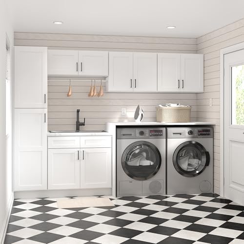 Furinno Shaker Drawer Base Kitchen Cabinet with 3-Drawers, White