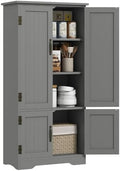HOMCOM 48.5" Kitchen Pantry Cabinet, Kitchen Pantry Storage Cabinet, Gray