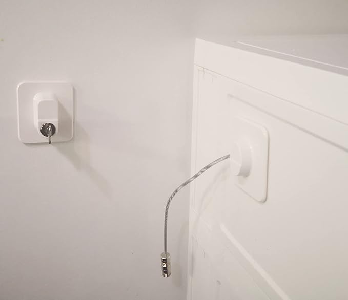 YEYA Upgraded No Drill Anti Tip Furniture Wall Anchors for Baby Proofing White 4 Pack