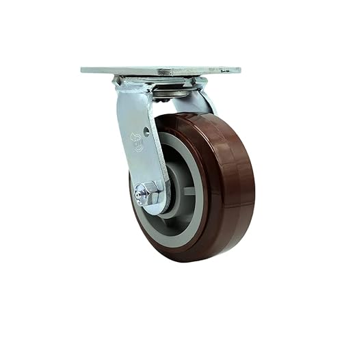 Service Caster Brand Replacement Caster for Uline Caster H-7362S - Swivel Top Plate Caster with 5 Inch Polyurethane Wheel - Heavy Duty Replacement Caster - Fits Platform, U-Boat and Trucks H-6237