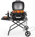 Portable Grill Cart for Weber Q1200, Q1000, Q2200, Q2000, Collapsible Griddle Stand for Blackstone 17" 22" Table Top Griddles, Outdoor Portable Folding Cart