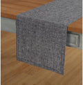 Solino Home 100% Pure Linen Table Runner Black Long, Athena 14 x 156 in