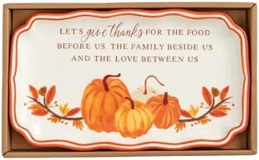 Mud Pie Thanksgiving Give Thanks Sentiment Plate