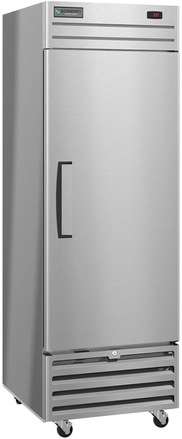 Commercial Reach-In Freezer, One Door Mobile Stainless Steel Freezer for Restaurants, 27" Wide, UL Certified, 115V