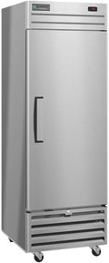 Commercial Reach-In Freezer, One Door Mobile Stainless Steel Freezer for Restaurants, 27" Wide, UL Certified, 115V