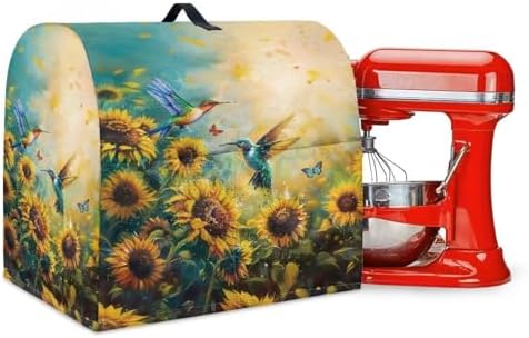 Hummingbird Flower Mixer Cover for 6-8 Qt Stand Mixer Kitchen Counter Food Processor Covers Dust Protection Stand Coffee Maker Cover