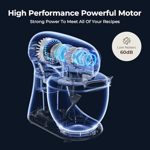 Electactic 5.3 Quart Electric Stand Mixer With 12 Speed, Low Noise