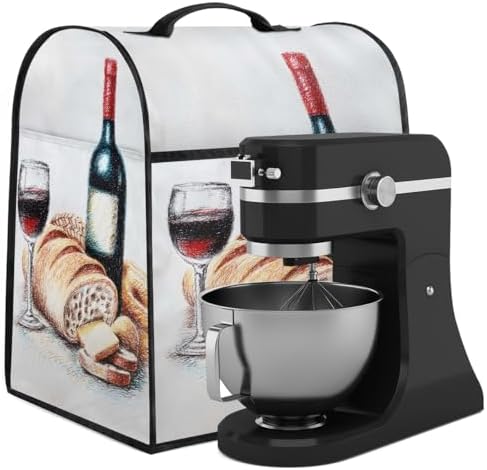 Red Wine Kitchen Aid Covers Foldable Washable Stand Mixer Dust Cover