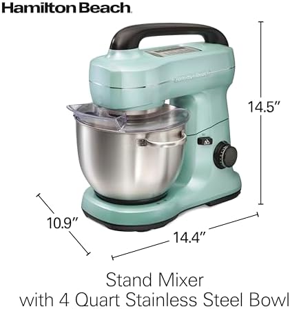 Hamilton Beach 4 Qt Electric Stand Mixer With 7 Speeds, Easy-Carry Handle