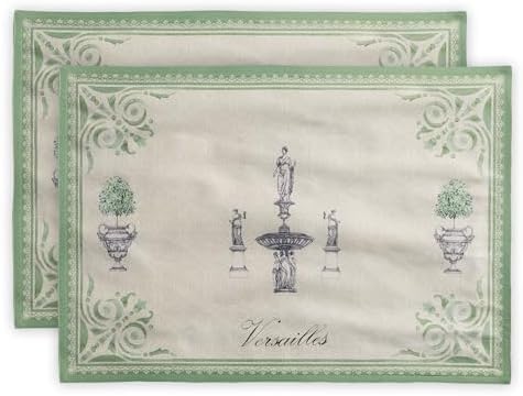 Maison d' Hermine Placemats Set of 2 Reusable 100% Cotton (13"x19")