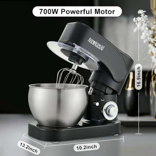 Stainless Steel 6-Speed 7.4QT Stand Mixer, Black