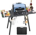 GRISUN 51'' Universal Folding Grill Cart with 3 Adjustable Heights