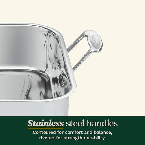 Cuisinart Chef's Classic Roasting Pan w/Rack, Stainless, 16", 7117-16UR