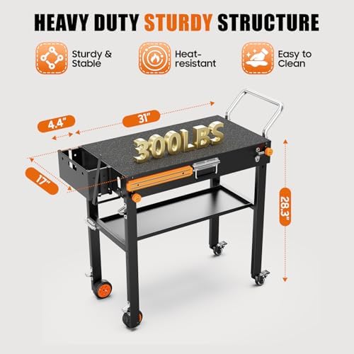 Portable Outdoor Grill Table for Blackstone 17" or 22" Griddle Stand